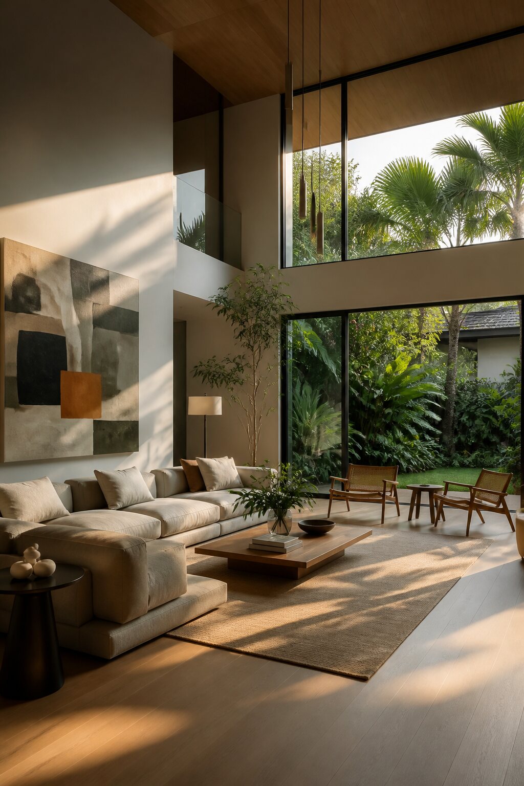 A landed home living room in Singapore